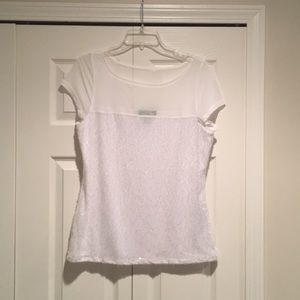 White House Black Market Sequin top